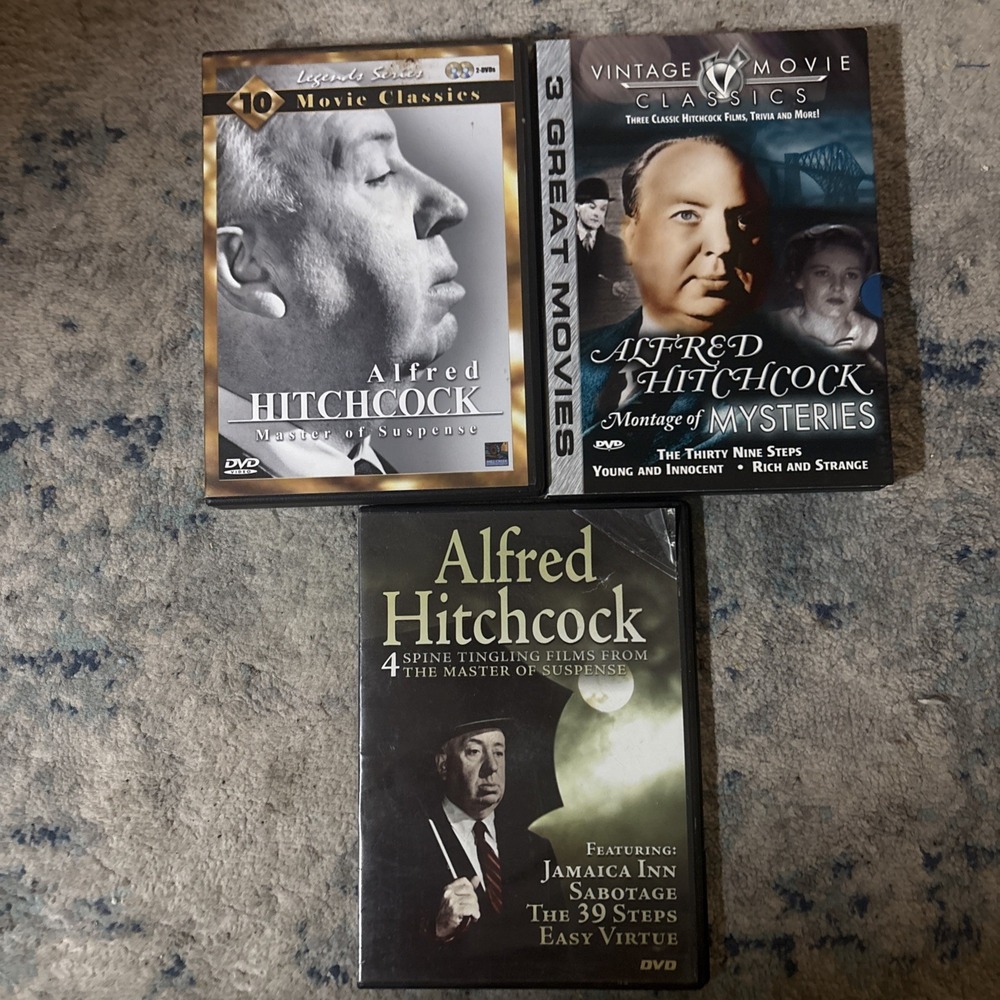Alfred Hitchcock DVD Collection: 10 Movie Classics(2DVD) + a 3 & 4 Movie DVD's